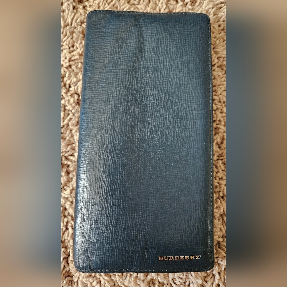 Burberry Blue Leather Wallet